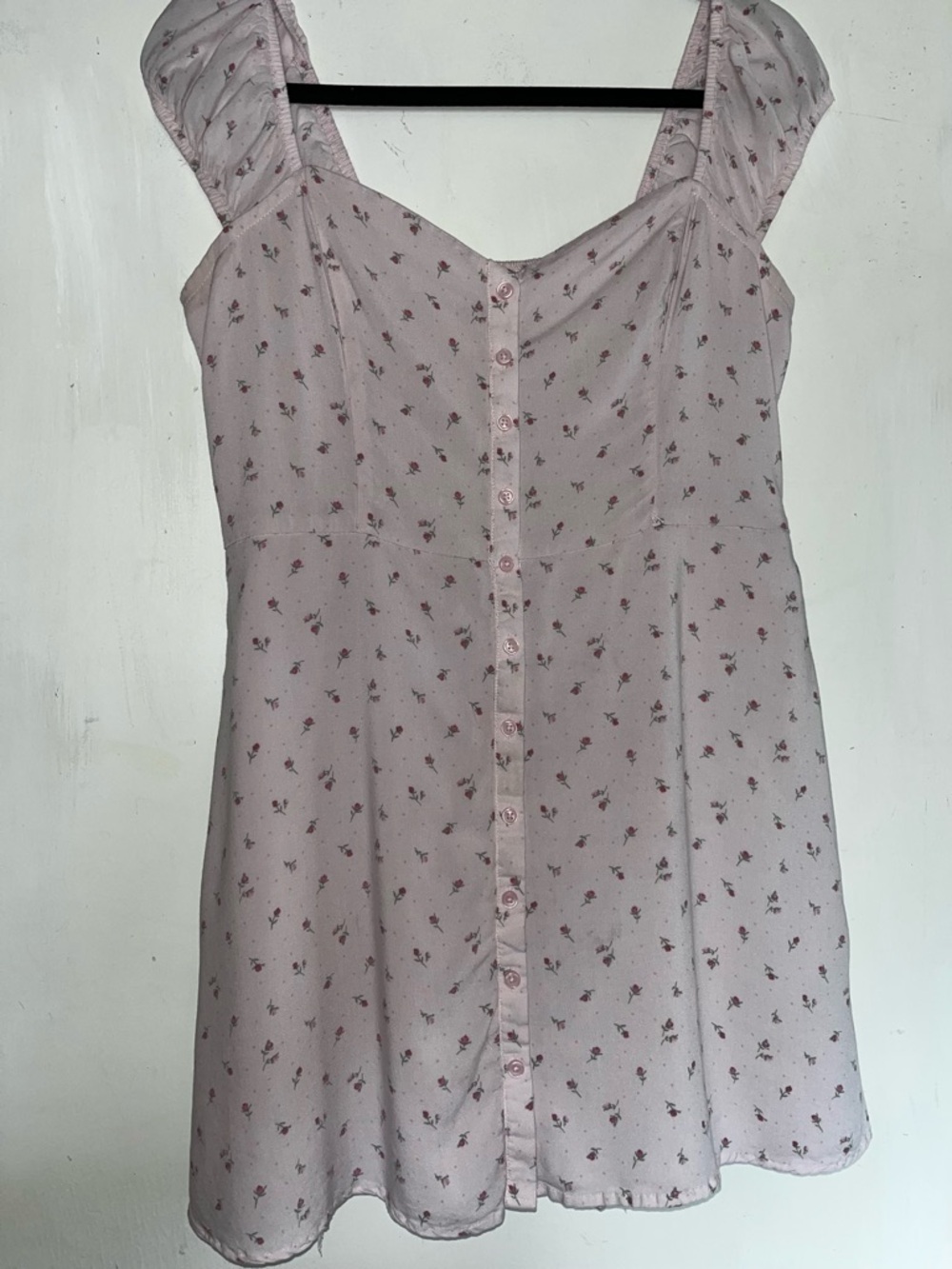 Floral delicate feminine cottage core romper dress  - pink hollister size large